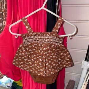 5/$8 Carter's Brown Floral One Piece